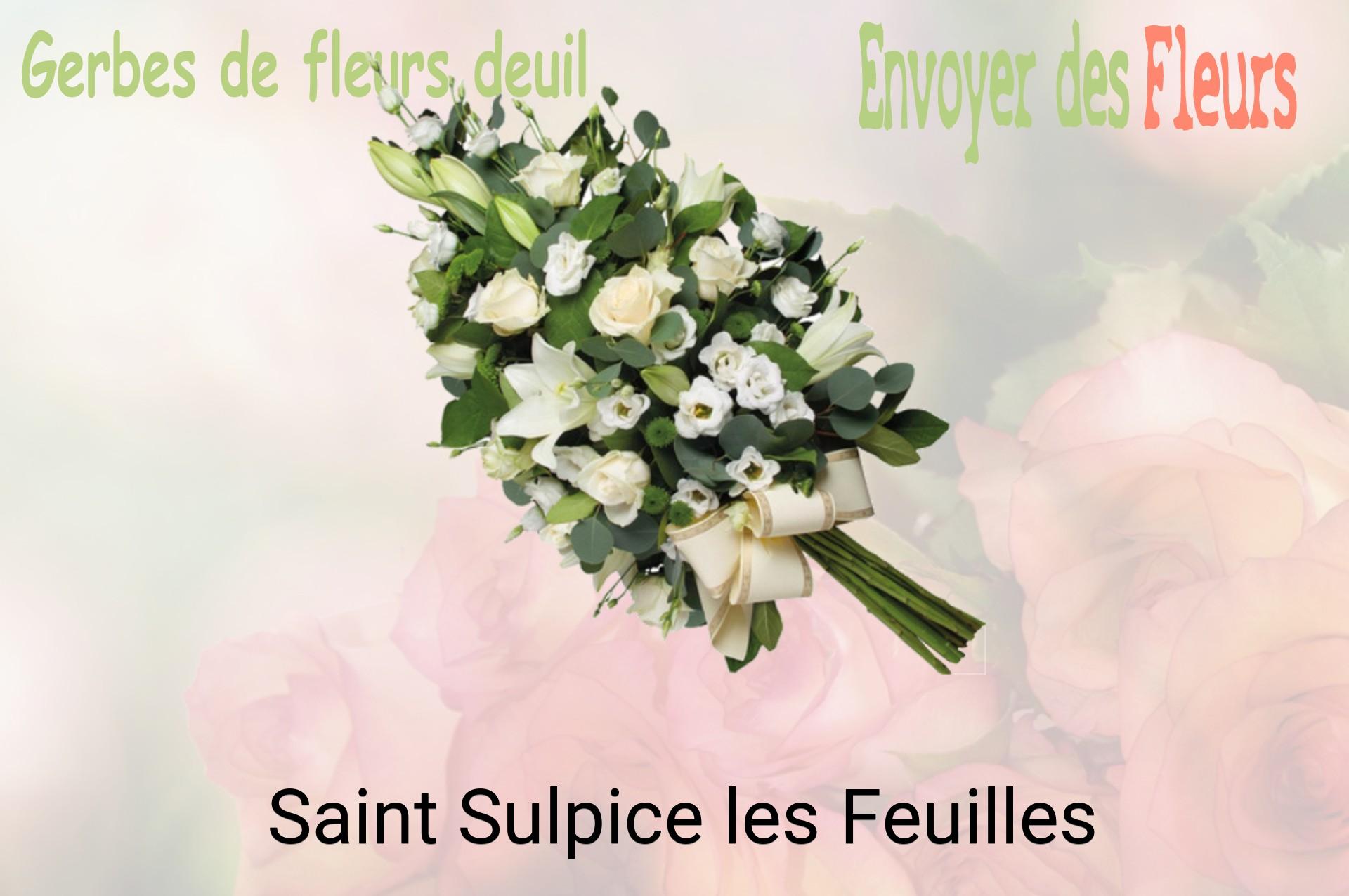 Gerbe de fleurs de deuil livrée à Saint-Sulpice-les-Feuilles